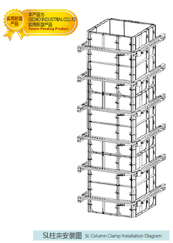 实用新型产品 : SL柱夹安装图