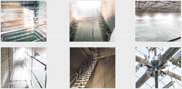 钢丝绳脚手架安装全景